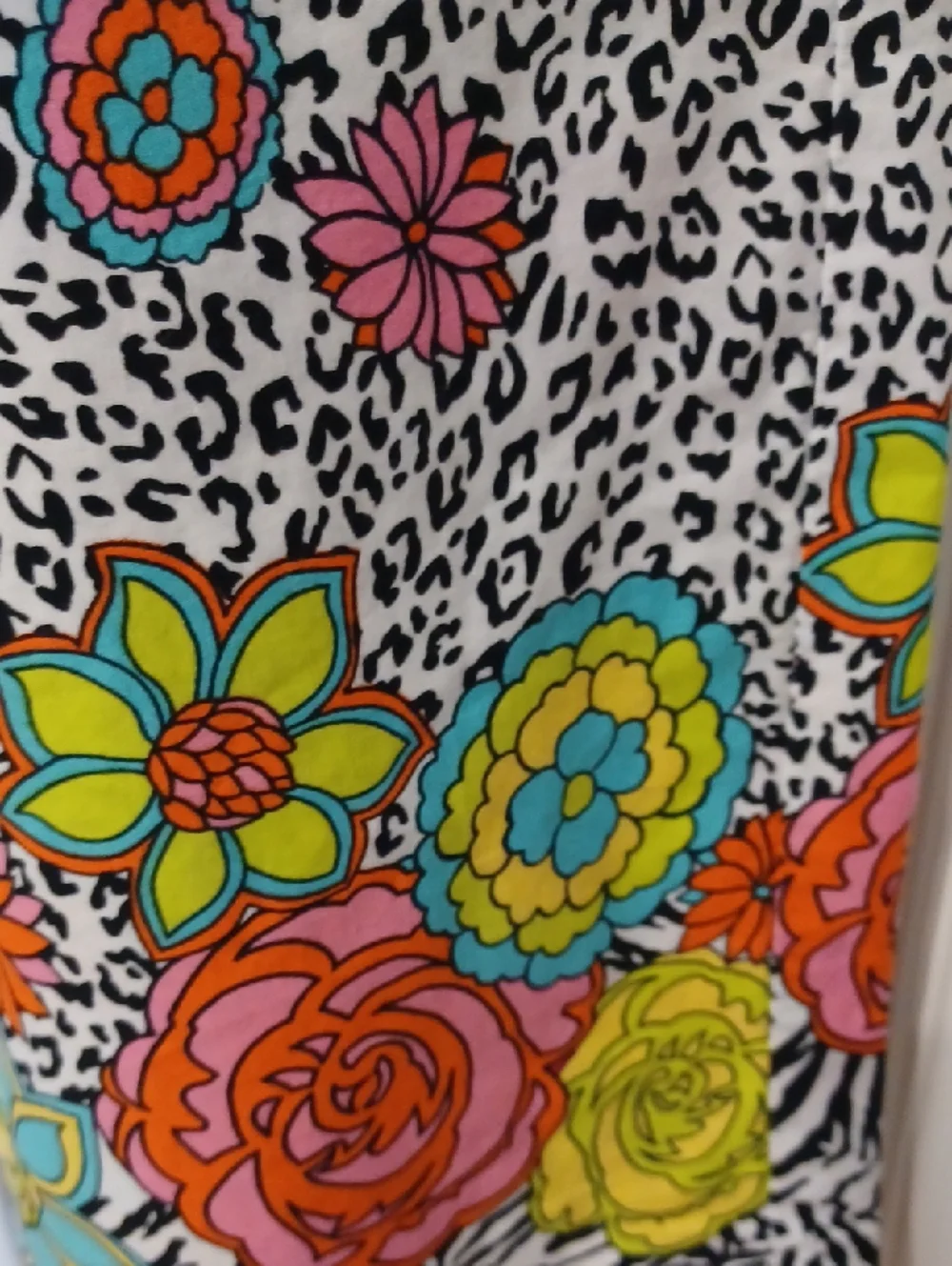 Josie By Natori Sz M, Floral Accent Black & White Pajama Set_7